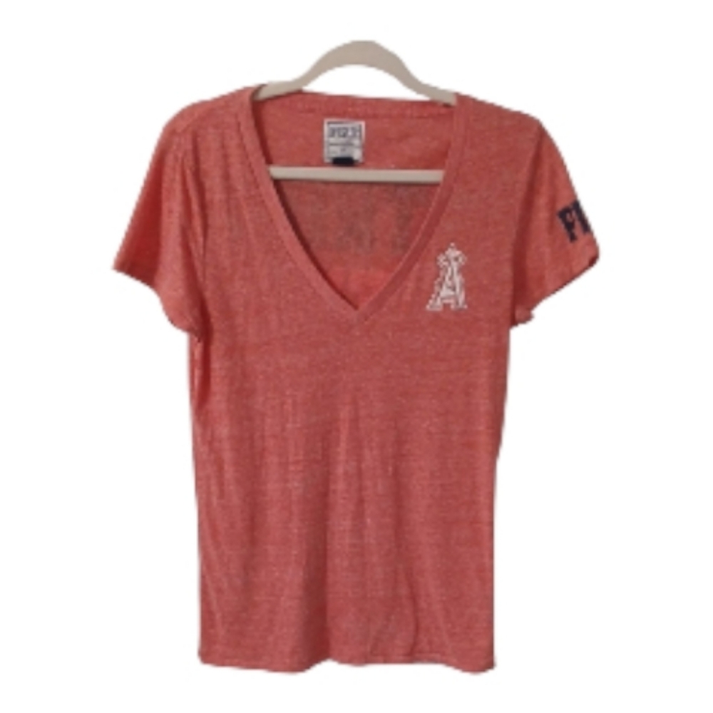 PINK Victoria's Secret Women's Pink V-Neck Top